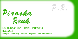 piroska renk business card